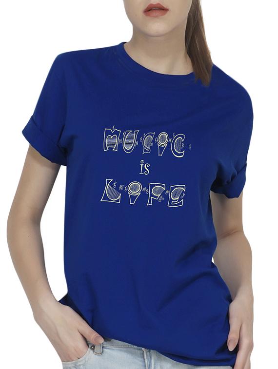 quirky text printed tee - 15292226 - Zoom Image - 1