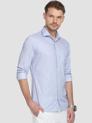light blue striped casual shirt - 15292687 - Standard Image - 2