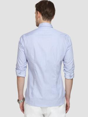 light blue striped casual shirt - 15292687 - Standard Image - 3