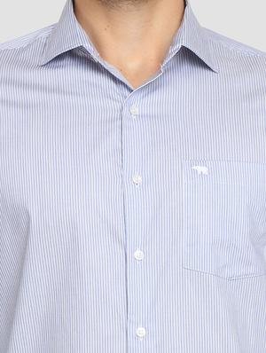 light blue striped casual shirt - 15292687 - Standard Image - 5