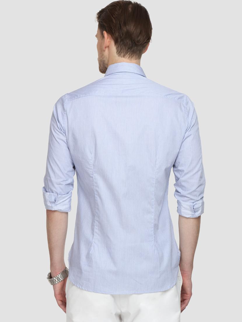 light blue striped casual shirt - 15292687 - Zoom Image - 3