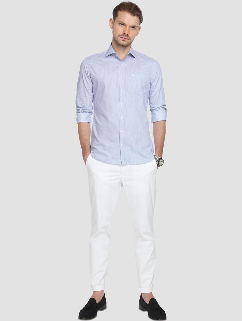 light blue striped casual shirt - 15292687 - Zoom Image - 4