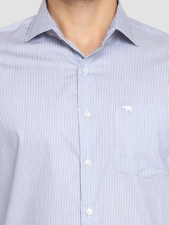 light blue striped casual shirt - 15292687 - Zoom Image - 5