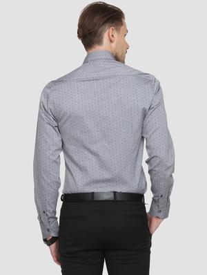 grey self design formal shirt - 15292727 - Standard Image - 3