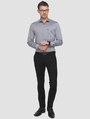 grey self design formal shirt - 15292727 - Standard Image - 4