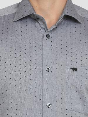 grey self design formal shirt - 15292727 - Standard Image - 5