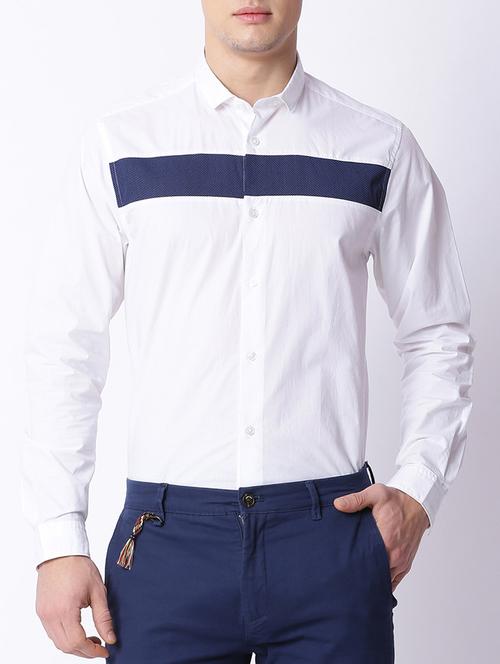 white cotton casual shirt - 15292753 - Standard Image - 1