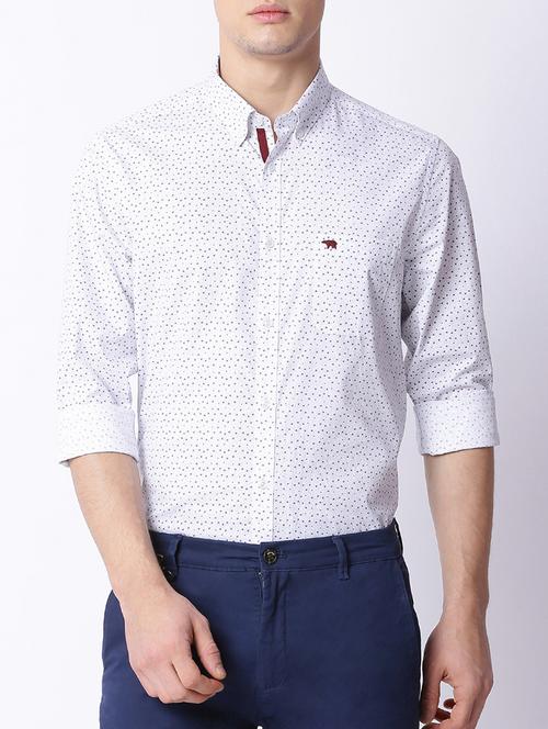 white cotton casual shirt - 15292765 - Standard Image - 1