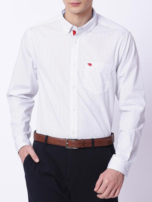 white cotton casual shirt - 15292799 - Standard Image - 1