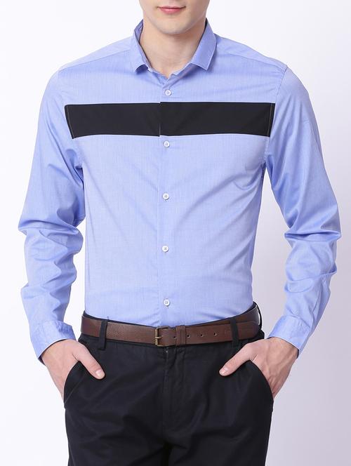 blue cotton casual shirt - 15292817 - Standard Image - 1