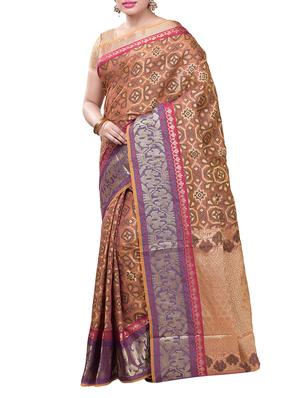 Zari woven saree with blouse - 15293228 - Standard Image - 1
