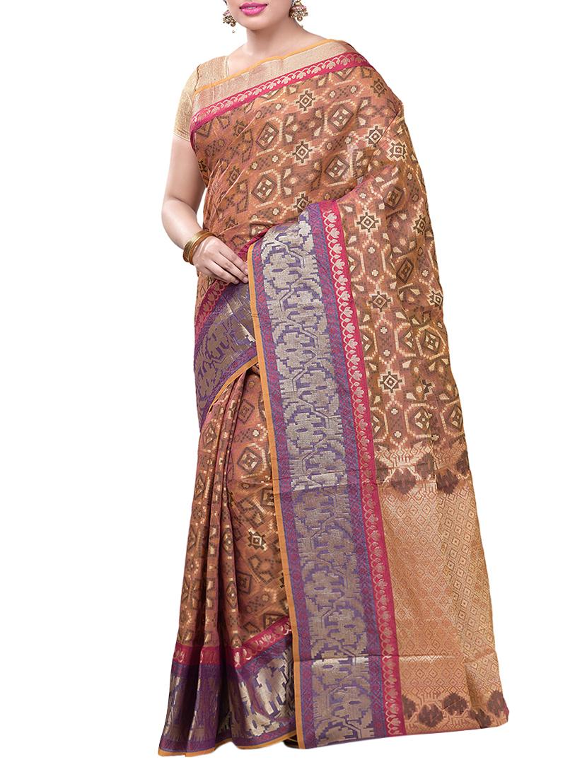 Zari woven saree with blouse - 15293228 - Zoom Image - 1