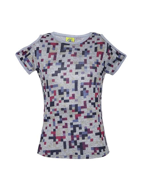 round neck geometric top - 15293426 - Very Small Image - 1