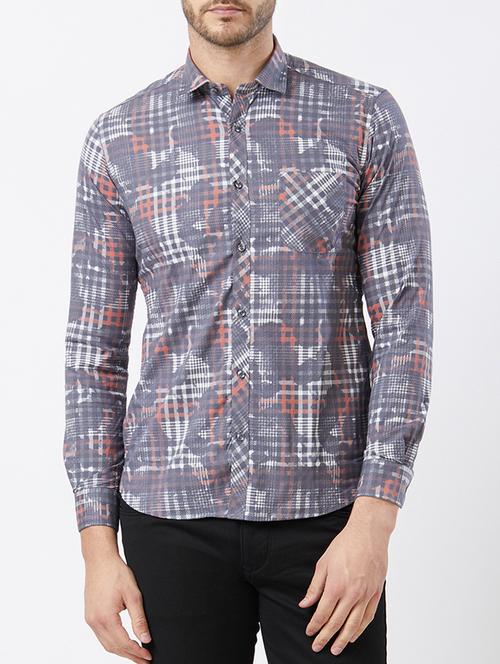 grey cotton casual shirt - 15293489 - Standard Image - 1