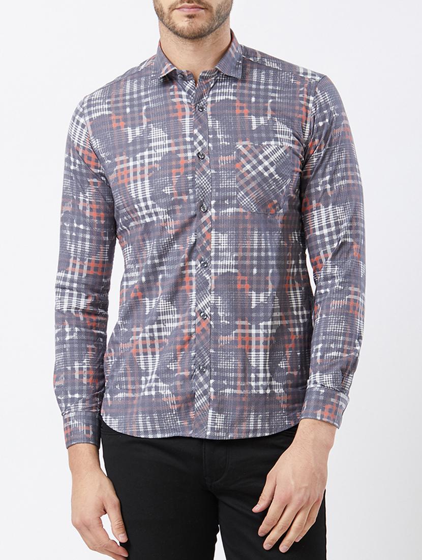 grey cotton casual shirt - 15293489 - Zoom Image - 1