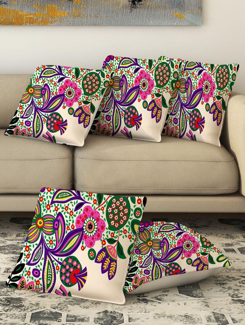 digital 3d printed set of 5 jute cushion covers - 15293600 - Zoom Image - 1