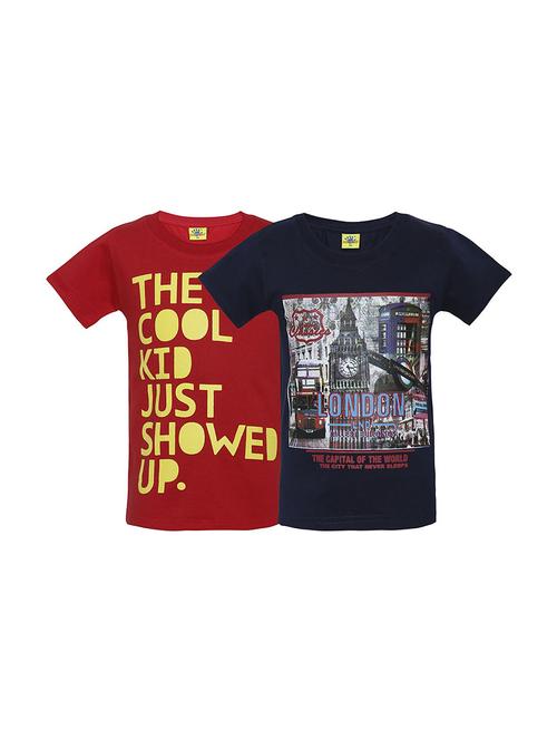 set of 2 multi colored cotton t-shirt - 15294059 - Standard Image - 1