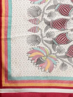 all over printed mustard art silk saree with blouse - 15296060 - Standard Image - 4