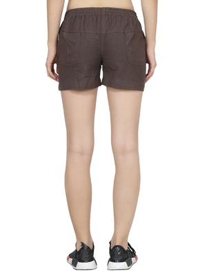 brown cotton shorts - 15296239 - Standard Image - 3
