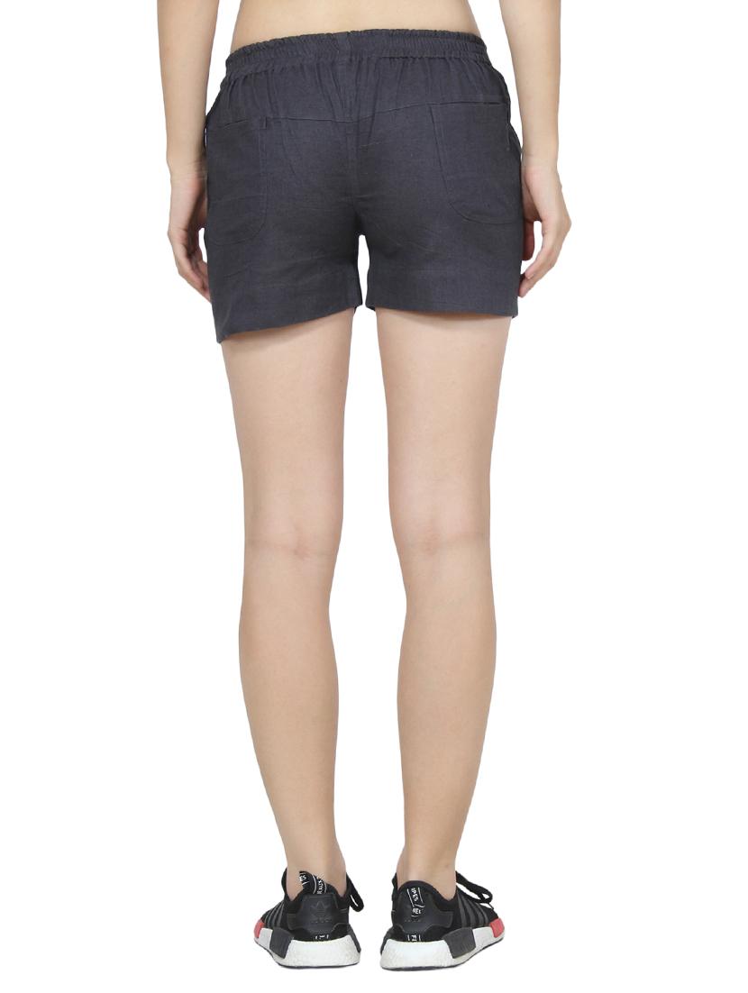 grey cotton shorts - 15296245 - Zoom Image - 3