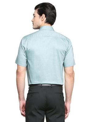 green cotton formal shirt - 15296292 - Standard Image - 2