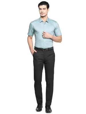 green cotton formal shirt - 15296292 - Standard Image - 3