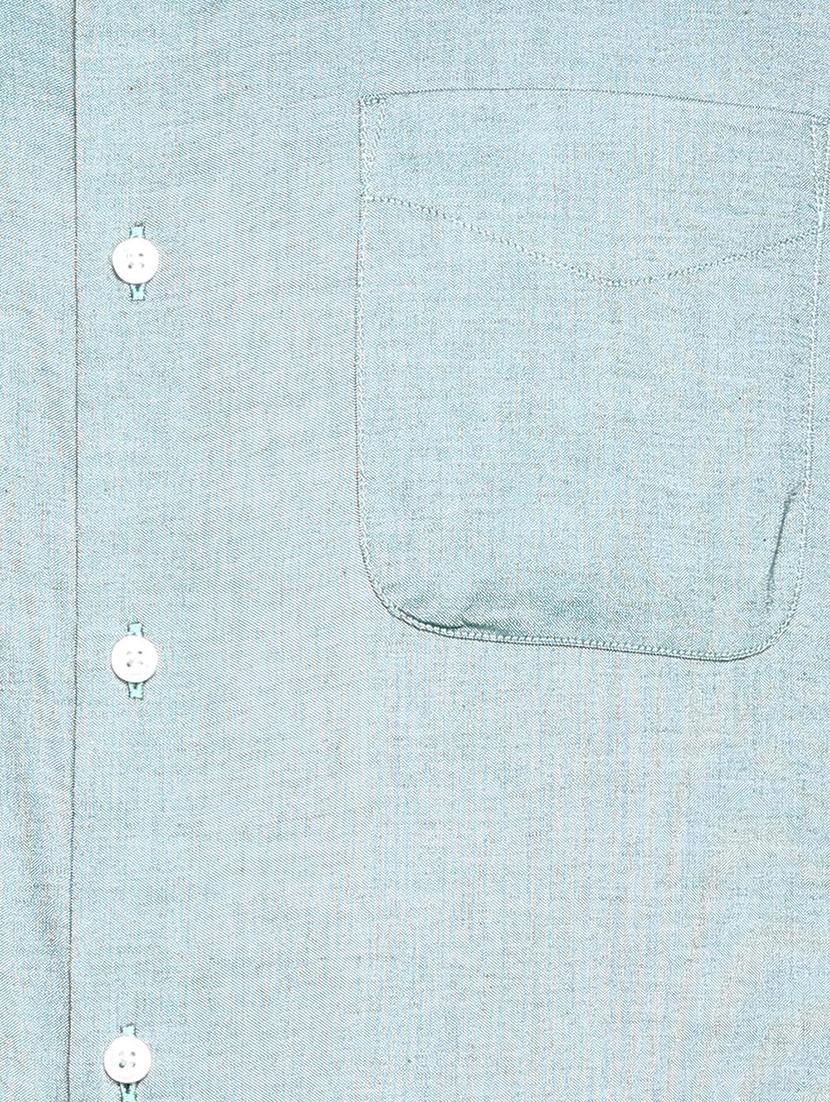green cotton formal shirt - 15296292 - Zoom Image - 4