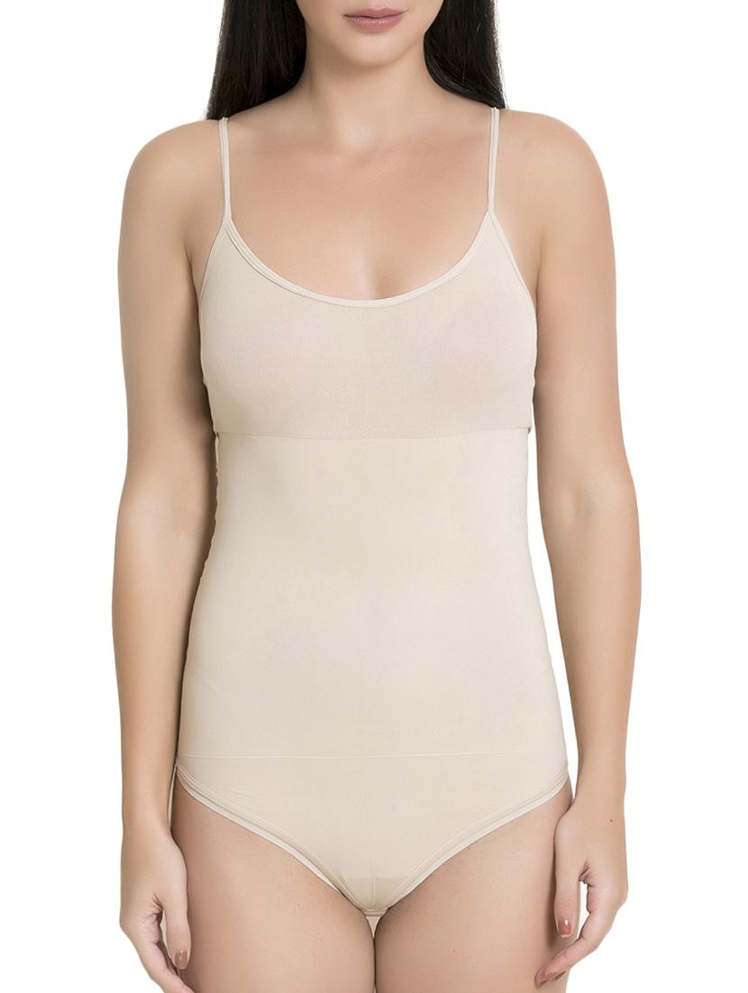 beige solid body suit shapewear - 15297558 - Zoom Image - 1