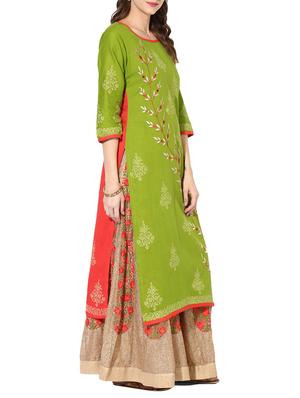 straight embroidered kurta - 15297635 - Standard Image - 2