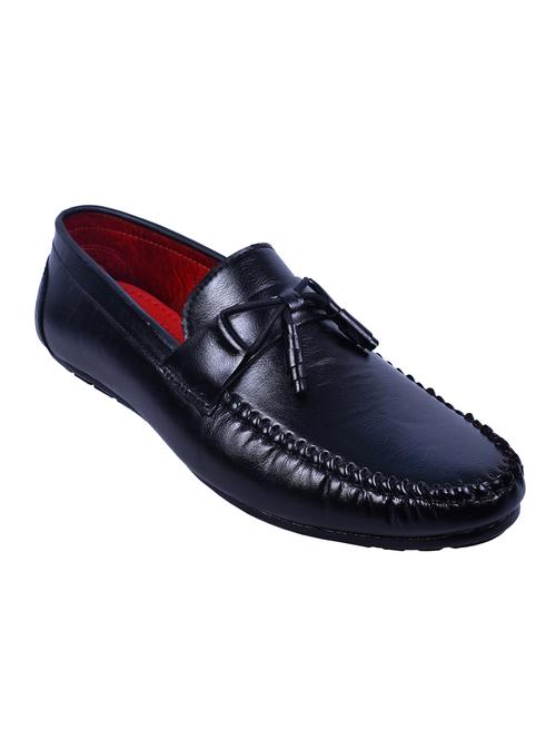 black leatherette slip on loafer - 15298723 - Standard Image - 1