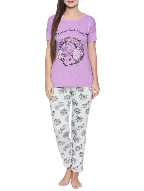 printed nightwear pajama set - 15300181 - Very Small Image - 1