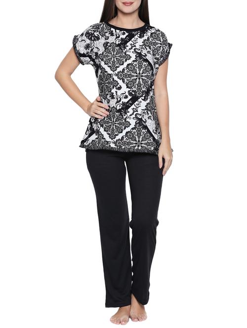printed nightwear pajama set - 15300184 - Very Small Image - 1