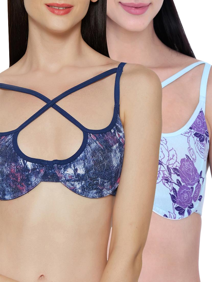 set of 2 lightly padded cage bra - 15300680 - Zoom Image - 1