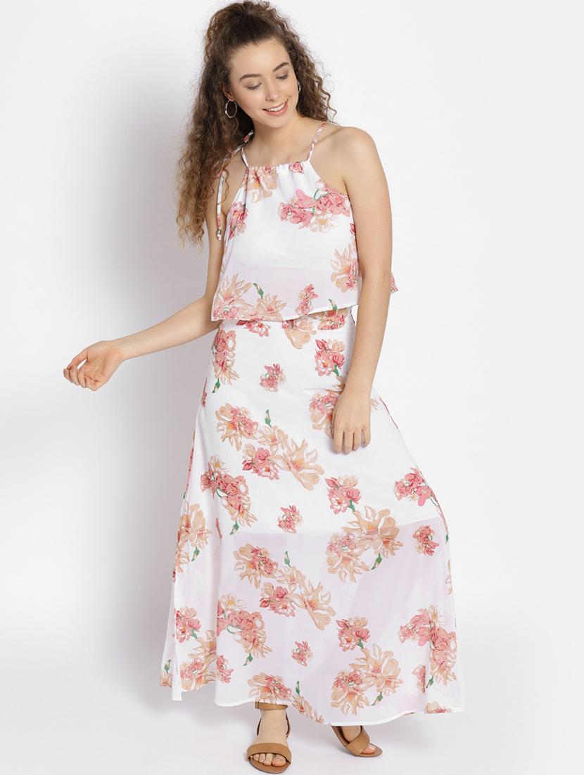 white floral maxi dress - 15300771 - Zoom Image - 1