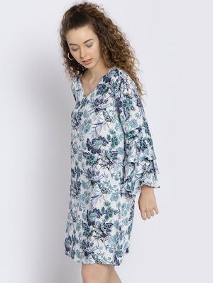 white viscose aline dress - 15300781 - Standard Image - 2
