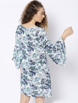 white viscose aline dress - 15300781 - Standard Image - 3