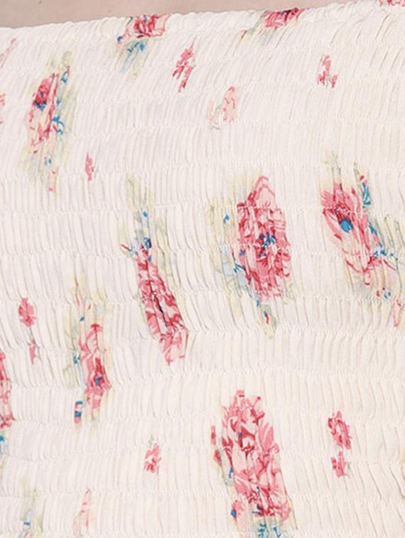white printed off-shoulder dress - 15300786 - Zoom Image - 5