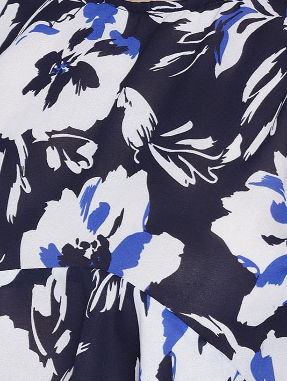 bell sleeved floral high-low top - 15300805 - Zoom Image - 5