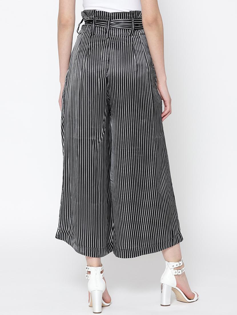 black striped flared palazzo - 15300876 - Zoom Image - 3