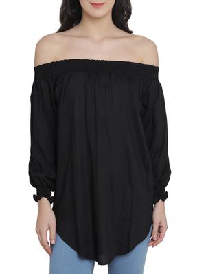 off shoulder elasticated neck tunic - 15301070 - Standard Image - 1