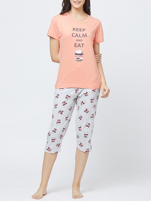 quirky top with capri set - 15301280 - Standard Image - 1
