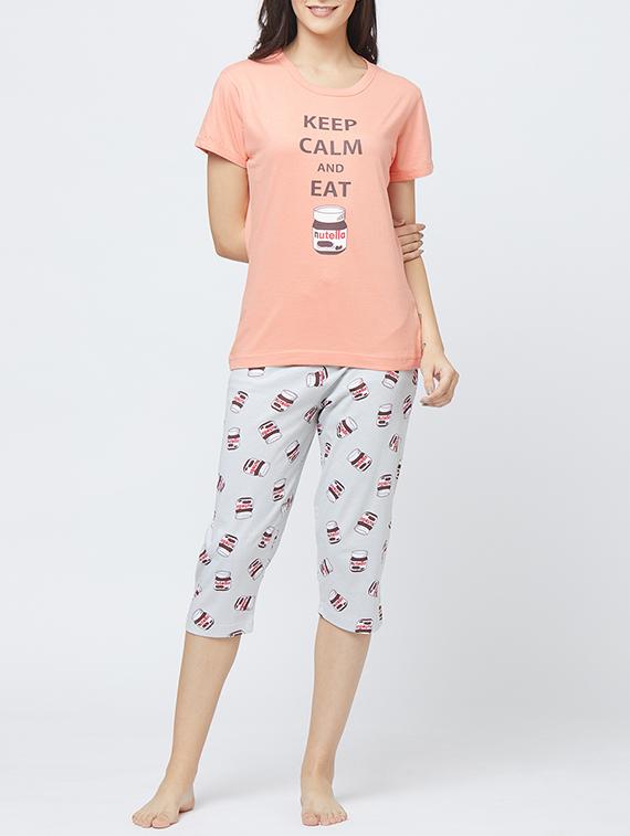 quirky top with capri set - 15301280 - Zoom Image - 1