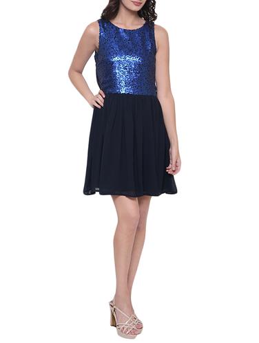 fit & flare sequined dress - 15301389 - Very Small Image - 1