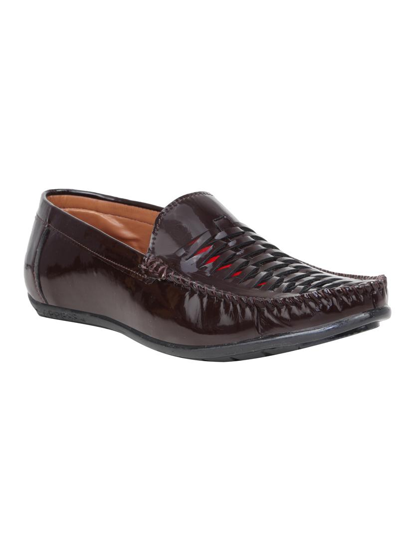 brown patent leather slip on loafer - 15302185 - Zoom Image - 1