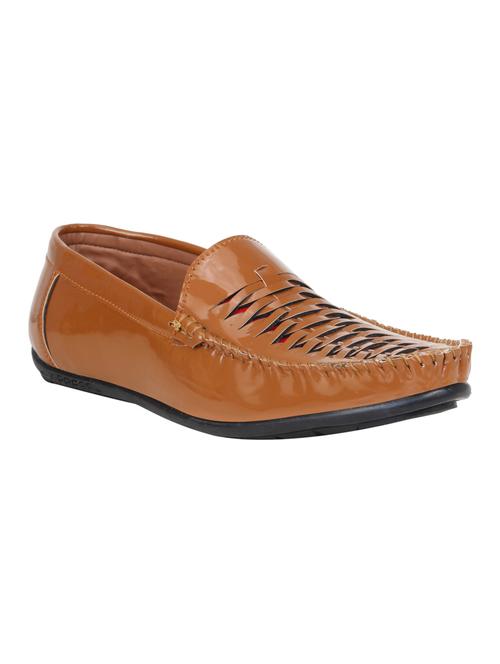 tan patent leather slip on loafer - 15302186 - Standard Image - 1