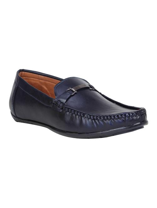 navy leatherette slip on loafer - 15302195 - Very Small Image - 1