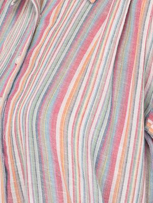 striped belted shirt dress - 15302814 - Standard Image - 4