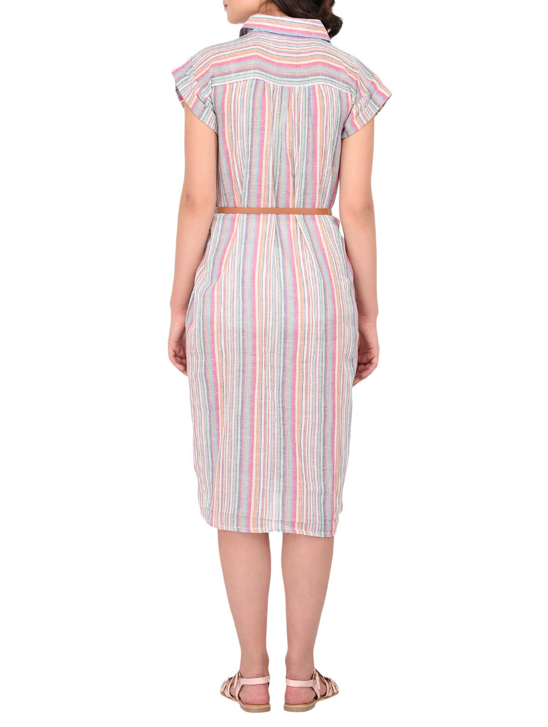 striped belted shirt dress - 15302814 - Zoom Image - 3