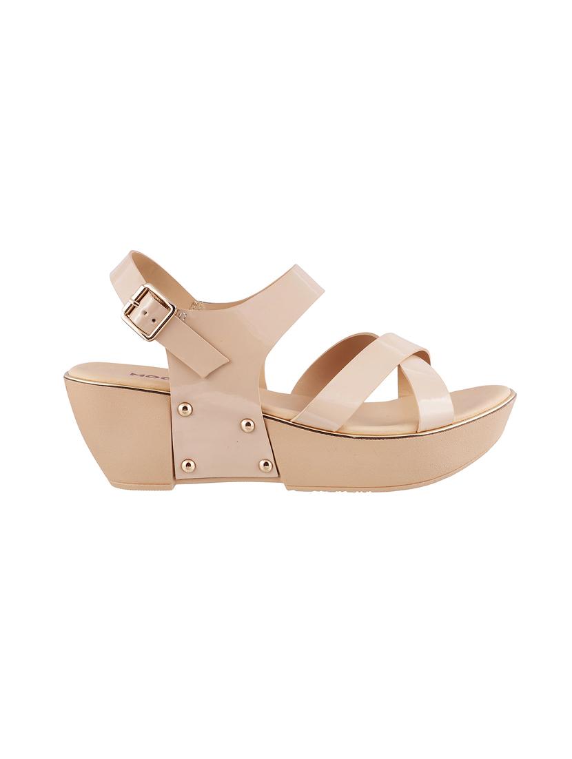 beige back strap wedges - 15304055 - Zoom Image - 2