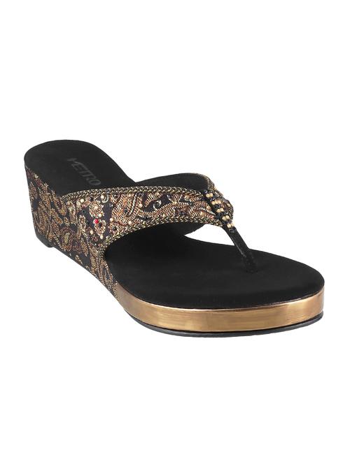 black synthetic slip ons - 15304216 - Standard Image - 1